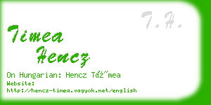 timea hencz business card